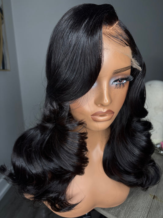 Side part 5x5 closure wig